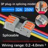 Male Female Docking Mini Quick Wire Connector Universal Compact Electrical Wiring Connectors Push-in Conductor Terminal Block Plug Connectors 4