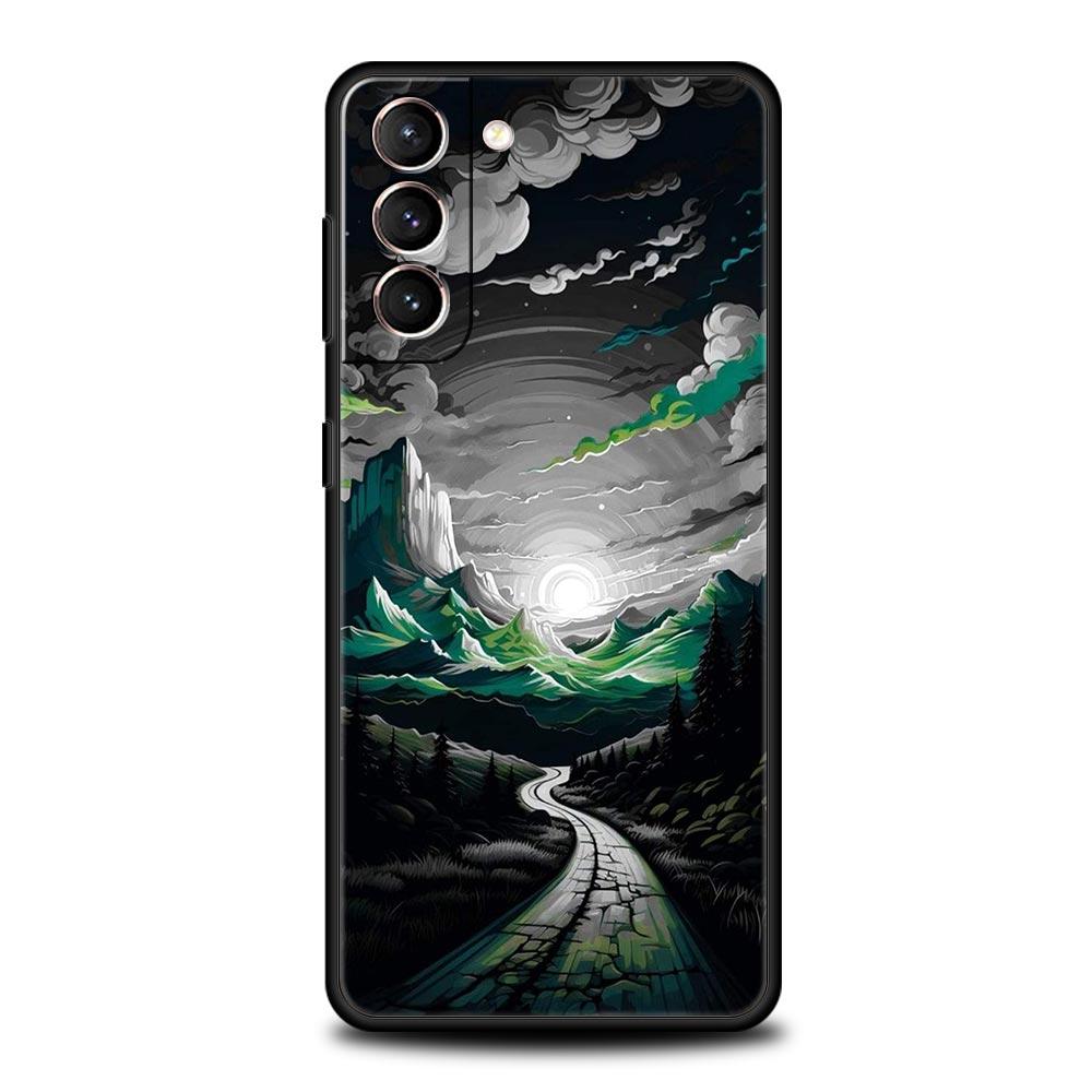 Landscape Art Phone Case For Samsung Galaxy S24 S23 S22 S20 Ultra S21 FE 5G S10 S9 Plus S10E S8 Soft Silicone Cover