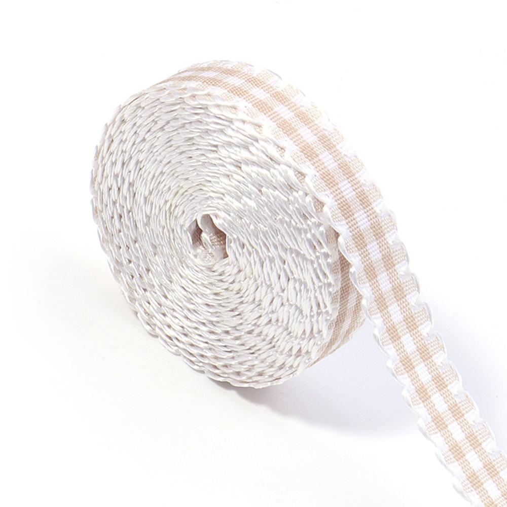 5Yards Wavy Lace Checkered Ribbon Colorful Plaid Satin Ribbon For Flower Gift Packaging DIY Clothing Accessories Home Decoration