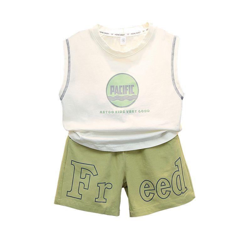 Boys' Summer Sleeveless Suit Trendy Children's Summer Casual Two-piece Set