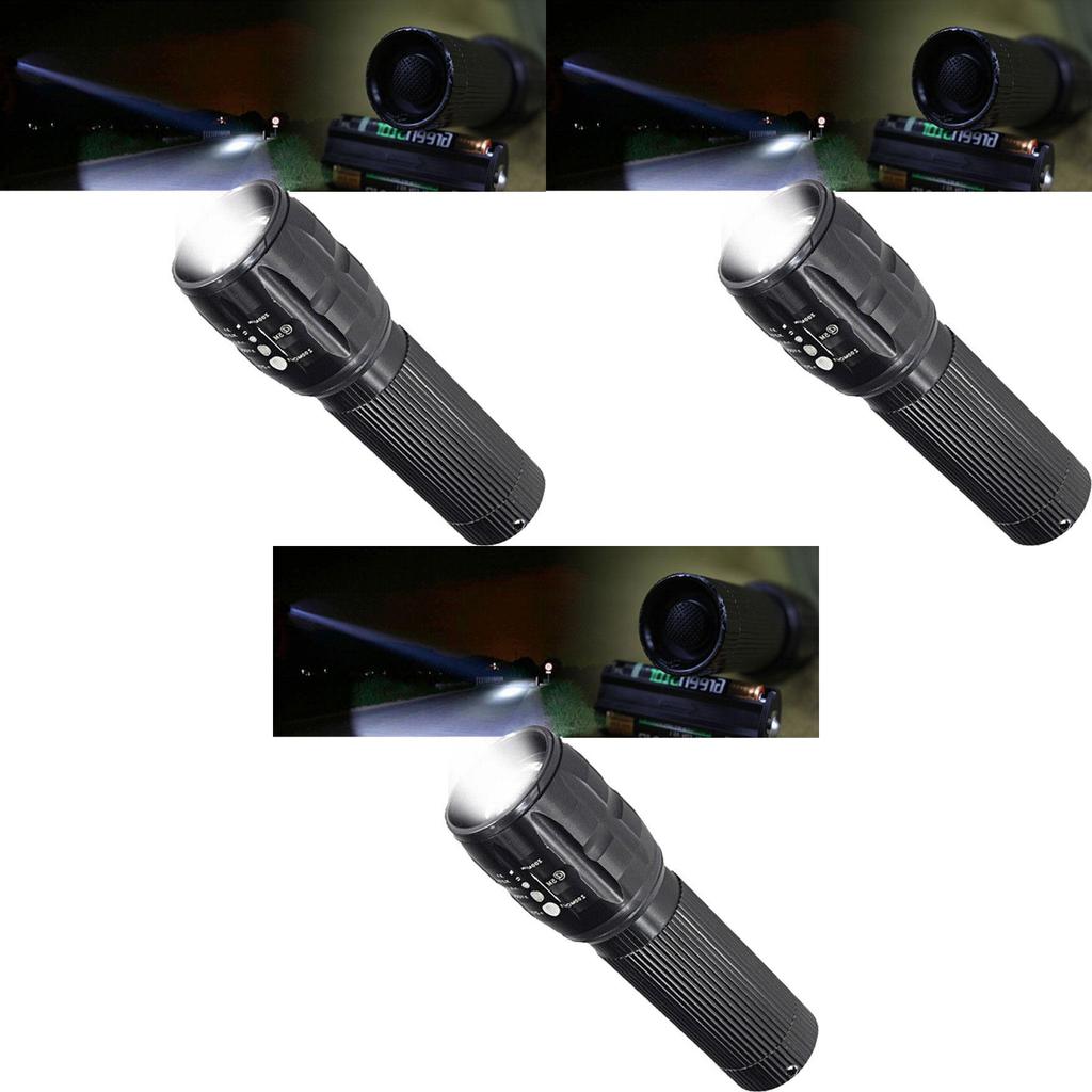 Premium Quality 5000lm Xm-l T6 Led Flashlight With Zoomable Focus And 7 Modes