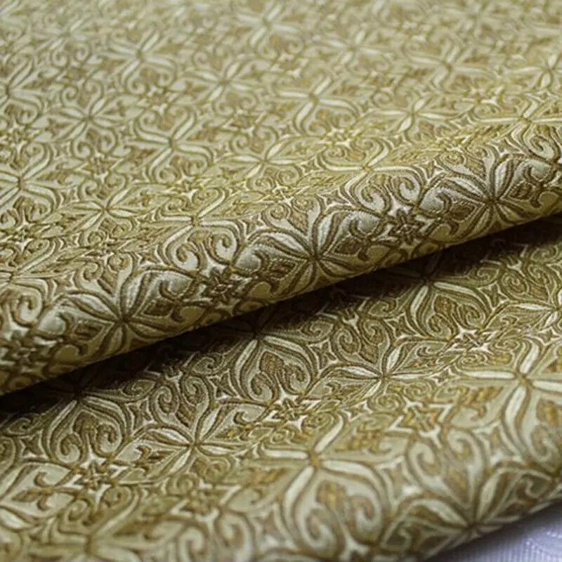 

75x50cm Jacquard Brocade Fabric Chinese Dress Damask Costume Cloth Faux Silk Trim Cheongsam Children Clothes Material Diy New 50cm світло-жовтого кольору
