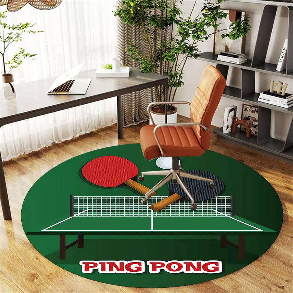 1 st pingis Rund Stolmatta Golvmatta - Halkfri, Golvmatta för Kontor, Sovrum, Heminredning Julklapp p0811389