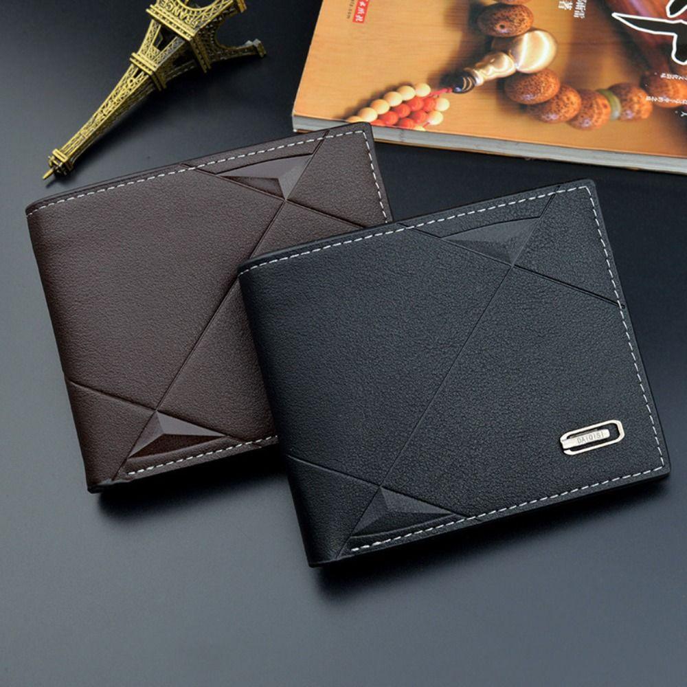 Casual Male Bifold Wallet Business Credit Card Holder Portable Coin Pocket  Male
