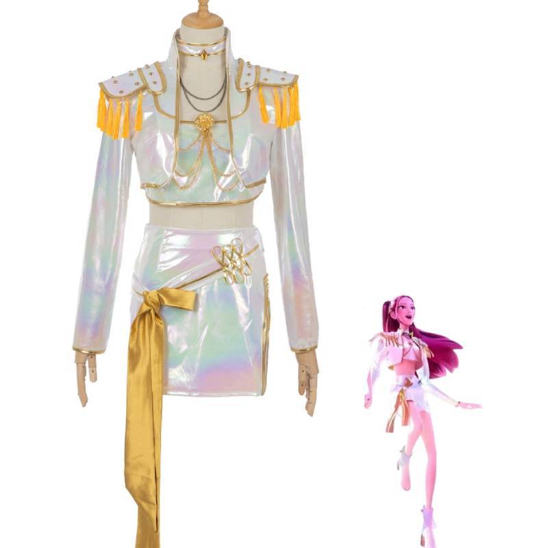 Kpop Demon Hunters Rumi Mira Zoey Cosplay Costume With Elastane For Anime Fans