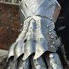 Etched Steel Gauntlet Gloves Gothic Knight Costume, 40.64 Cm Gloves Pair Perfect Halloween Gift