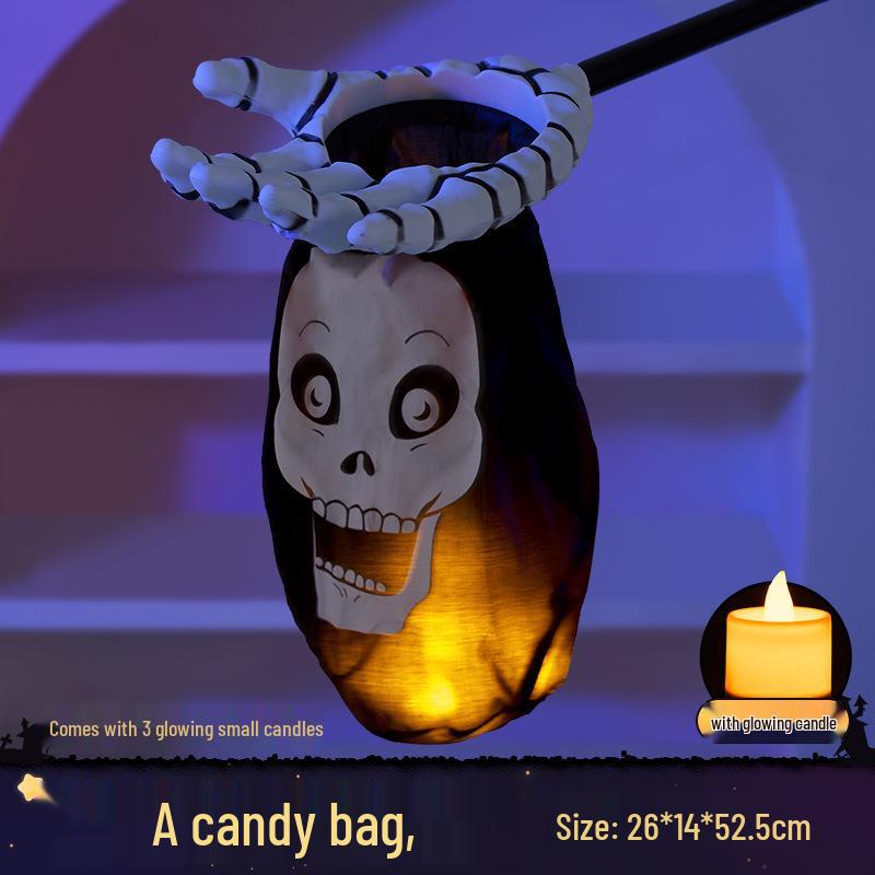 Halloween Pumpkin Lantern Hand-Crank Light-Up Stick for Kids - Festive Decoration and Gift