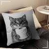 Black And White Cute Animal And Toilet Pillow Gift Home Office Decoration Pillow Bedroom Sofa Car Cushion CoverPillow Case