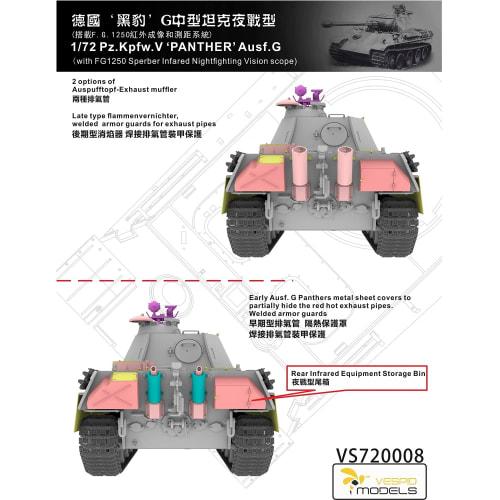 Vespid Model 1/72 German Panzer V Panther Ausf. G/FG1250 Infrared Night Vision Scope Plastic Model Kit VPM720008
