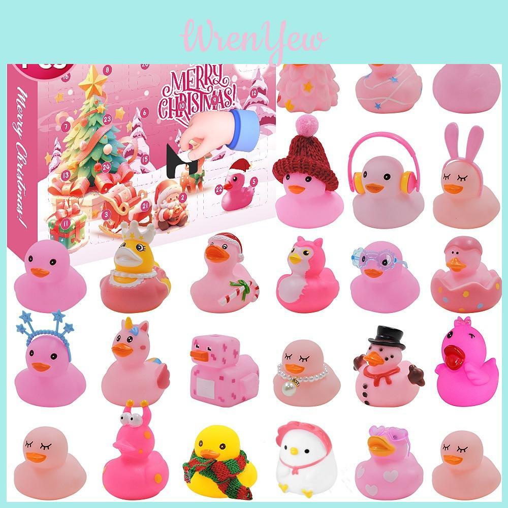 Adorable Christmas Countdown Rubber Duck Blind Box Charming Childrens Gift For Stress Relief