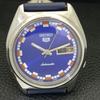 JAPAN 7019A VINTAGE SEIKO 5 AUTOMATIC MENS BLUE COLOR DIAL WATCH a701333-5 R206a-a701333