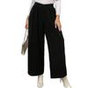 Pantaloni larghi a vita alta neri da donna, pantaloni larghi e comodi alla moda, pantaloni dritti, casual, taglie forti, con elastico in vita