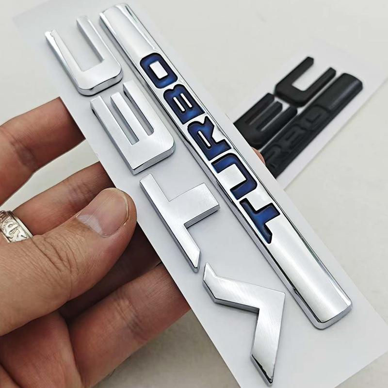 3D ABS Chrome Black Logo VTEC TURBO Badge Car Rear Trunk Sticker Emblem Decal Badge For Honda Civic Accord CRV Auto Accessories aky256