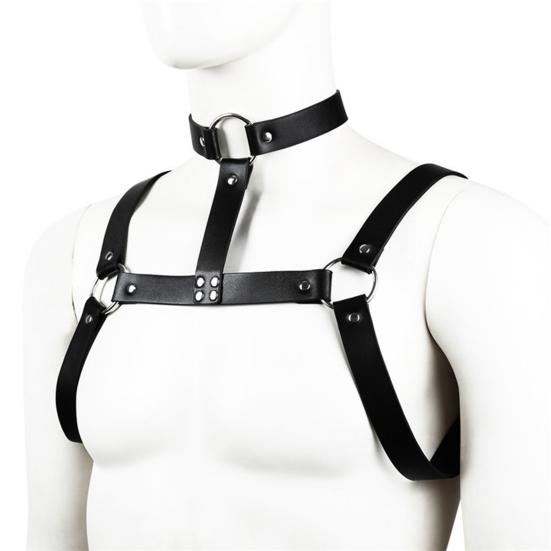 Nastavitelný kožený postroj Body Restraint Bondage popruh pro dospělé sexuální hračky