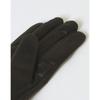 Daks Black Lambskin Rex Fur Trim Touchscreen Gloves