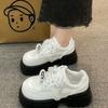 Versatile Muffin Little White Shoes Women's Spring and Autumn Thick Soles New Niche Height-increasing Casual Sports Shoes