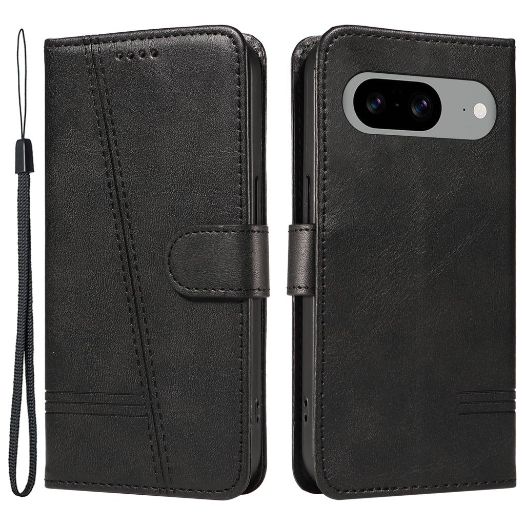 For Google Pixel 8 Case Leather Phone Cover with Wallet and Horizontal Viewing Stand