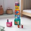 DJECO Tapani House Stacking Toy Blocks, Cubes, Nesting Building Blocks, Numbers, Bears, Animals, Ages 1 Year, 18 Months, 18 Months, 2 Years, 3 Years,