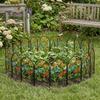 Hinterhof Blumenbeet Begrenzung Gartenzaun Tierbarriere, Schmetterling Floral Metalldraht Panel Begrenzung, Gebogenes Dekoratives Panel, Barriere für Hunde, Kaninchen,