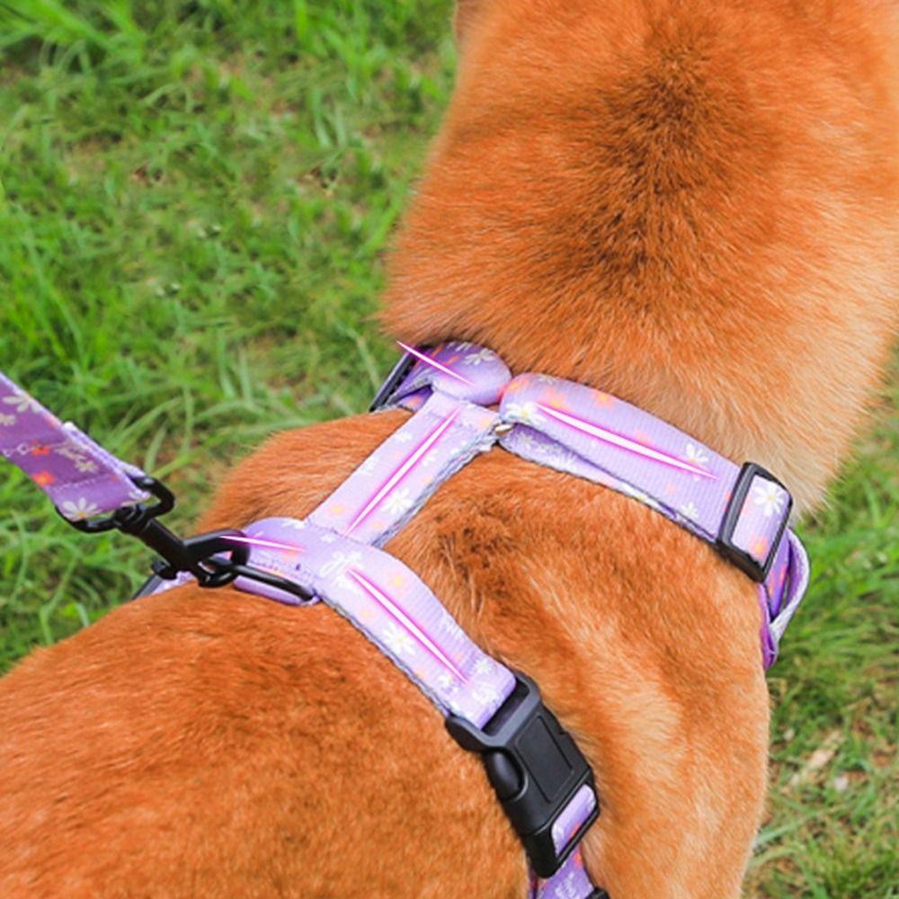 Breathable Puppy Chest Strap Reflective Cat Harnesses Durable Pet Vest Outdoor