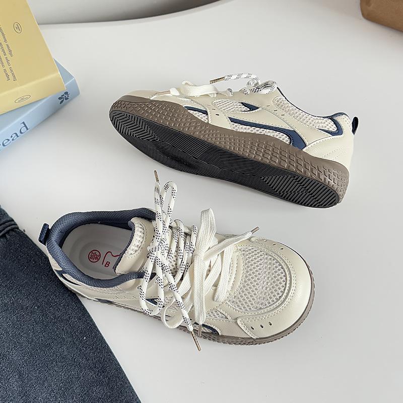 Fashion Women's Sneakers Summer Breathable Mesh Lightweight Hiking Shoes Fashion Cross Tied Comfortable Casual Flat Shoes Zapatos Mujer