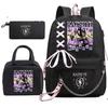 Katseye Estuche de Lápices Musicales Bolsa de Almuerzo Mochila Set de 3 Materiales Escolares para Estudiantes Adolescentes Gran Capacidad Resistente al Agua Portátil