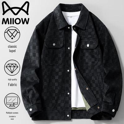 Men's Plaid Lapel Casual Jacket