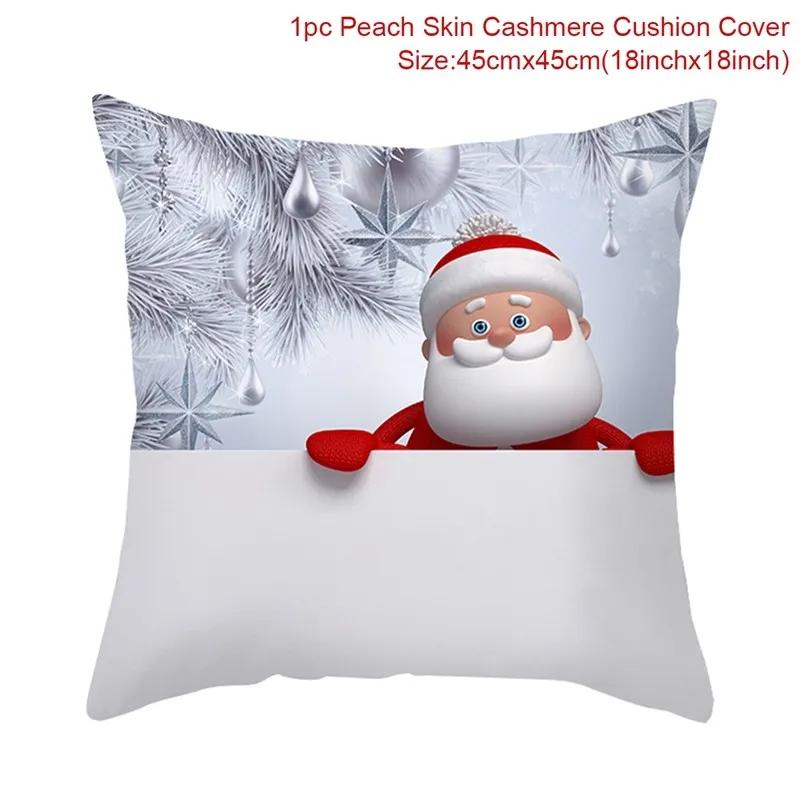 Merry Christmas Cushion Cover Christmas Decorations for Home 2025 Cristmas Ornament Noel Xmas Decor Navidad Happy New Year Gifts 45x45cm 769₽