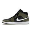 Air Jordan 1 Mid Medium Olive Sneakers Unisex Zielone Czarne Białe DQ8426-092