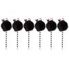 6x/Set Pompoms Ballpoint Pen 0.7mm Signature Pen Halloween Pen Smooth Writing Pen Stationery Supplies for Student