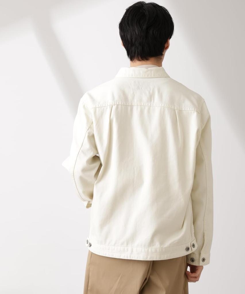 Nano Universe Denim Size Men's Blouson, M, 034, Ecru, 672-5112206