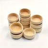 50/100pcs Handmade Wooden Decorative Beads Mini Natural Primary Color Small Wooden Bowl DIY Paint Decor Kitchen Decorative Beads