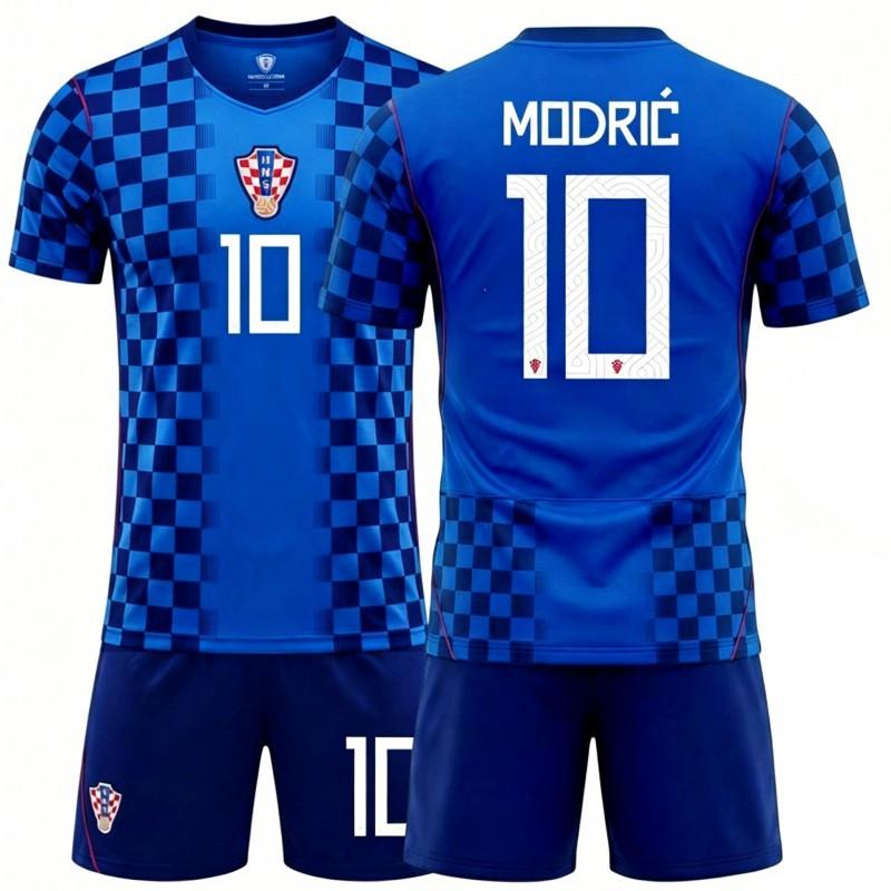 2627 World Cup National Team Croatia Away No. 10 Modric Jersey Children's Football Uniform Suit Men