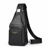 WEIXIER Bolso Bandolera de Cuero para Hombre Crossbody Hombro Pecho Impermeable Casual Mochila de Día para Viajes Deportes al Aire Libre