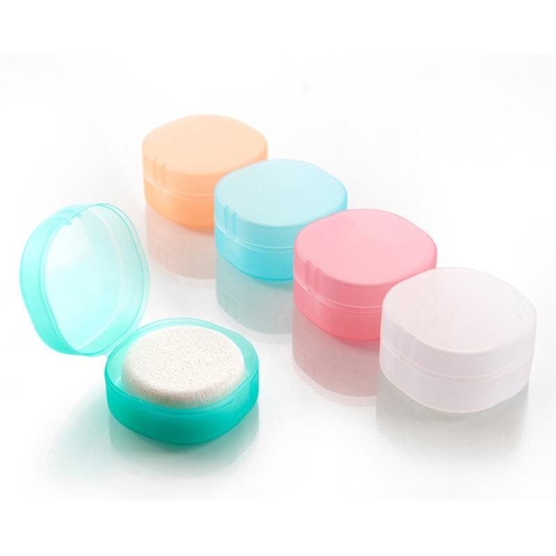 Compact Plastic Makeup Cotton Storage Box Square Design Clear Container Dustproof Lid For Small Spaces Travel