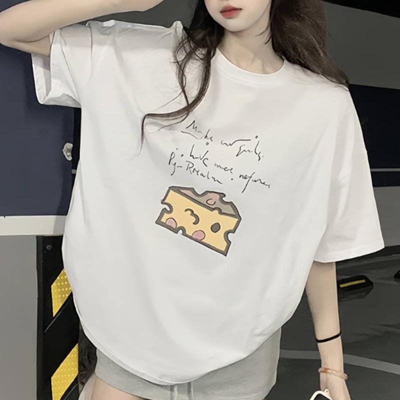 Móda Ženy Dinosauří dort s potiskem Tričko Legrační Ležérní Tričko s krátkým rukávem s výstřihem do O Letní Dámské tričko s tričkem