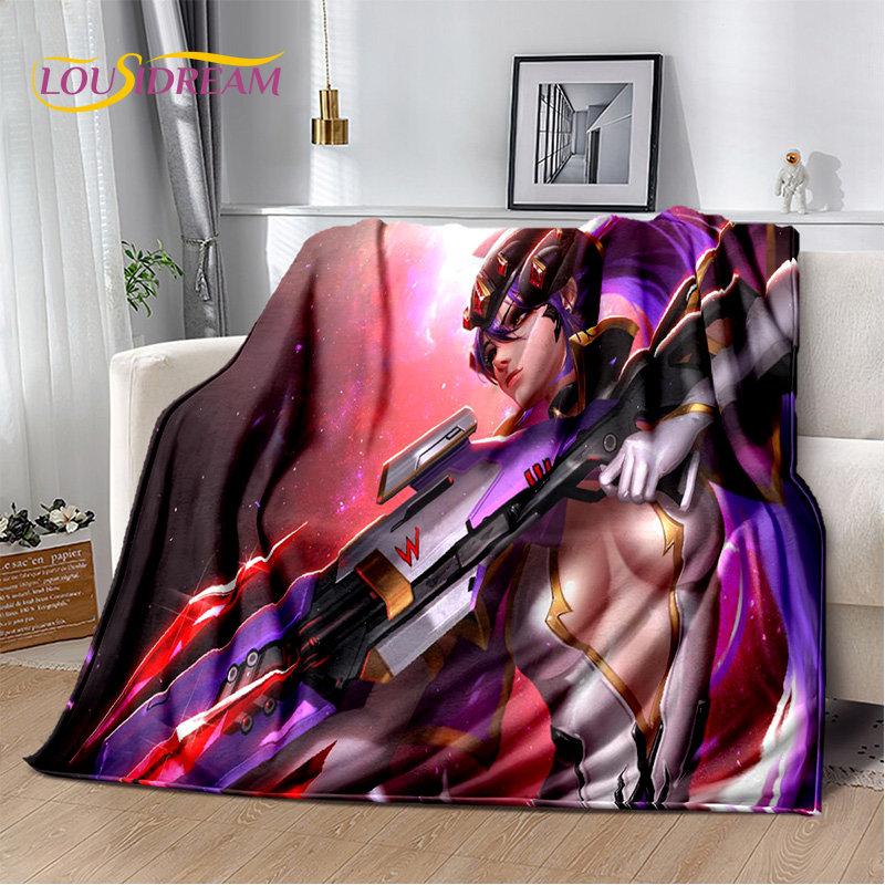 Overwatch Game Gamer DVA  Reaper Soft Plush Blanket,Flannel Blanket Throw Blanket for Living Room Bedroom Bed Sofa Picnic Kid 3D