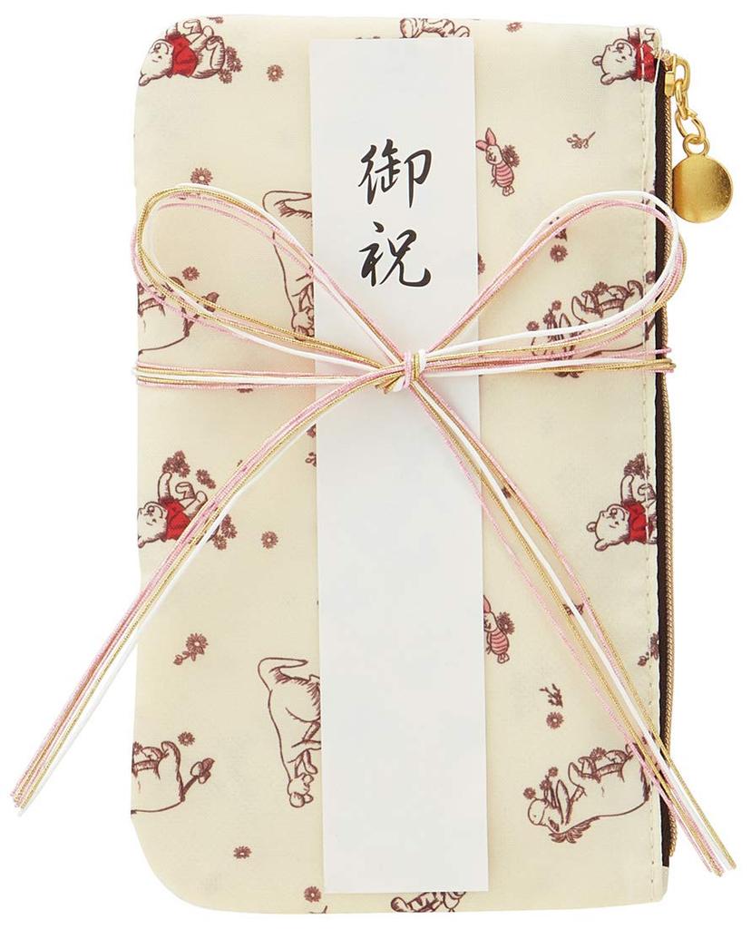 Skater Gift Celebration Gift Mizuhiki Inner with Tanzaku Winnie the CRP1 Pouch, Envelope, String, Envelope, (Stripes), Pooh, Disney,