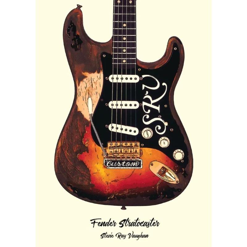 Famous Guitars Used By Famous Bands and Singers Music Posters Prints Canvas Printing Wall Art Picture for Living Room Home Decor
