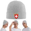 Znak Švýcarska Vlajka Teplá Pletená Čepice Zimní Pletená Čepice Čepice Beanie Hip Hop Čepice pro Unisex