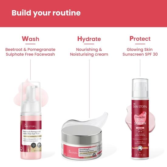 The Skin Story Moisturizing Face Cream | 24-Hour Hydration, Nourishing | Non-Oily with Moringa Oil, Wheat Protein, & Amino Acids | All Skin Types 50g