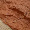 French Non-Fading Jewelry Necklace 14K Titanium Steel Beaded Necklace Light Luxury High-End Summer Collarbone Chain Gift