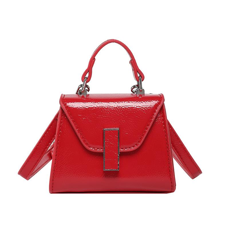 Trendy Portable Small Square Bag Women'S Simple Commuter Oblique Span Bag Solid Color Foreign Style Shoulder Bag