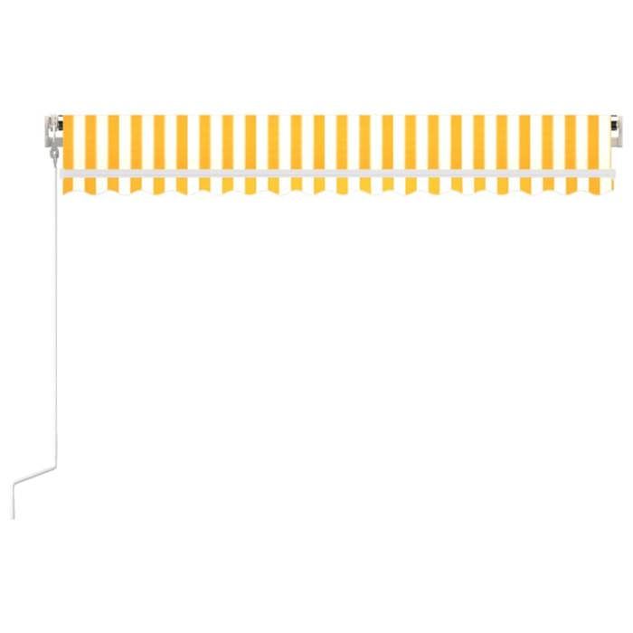 Exclusive House - Automatic Retractable Awning 400x350 Cm Yellow and White