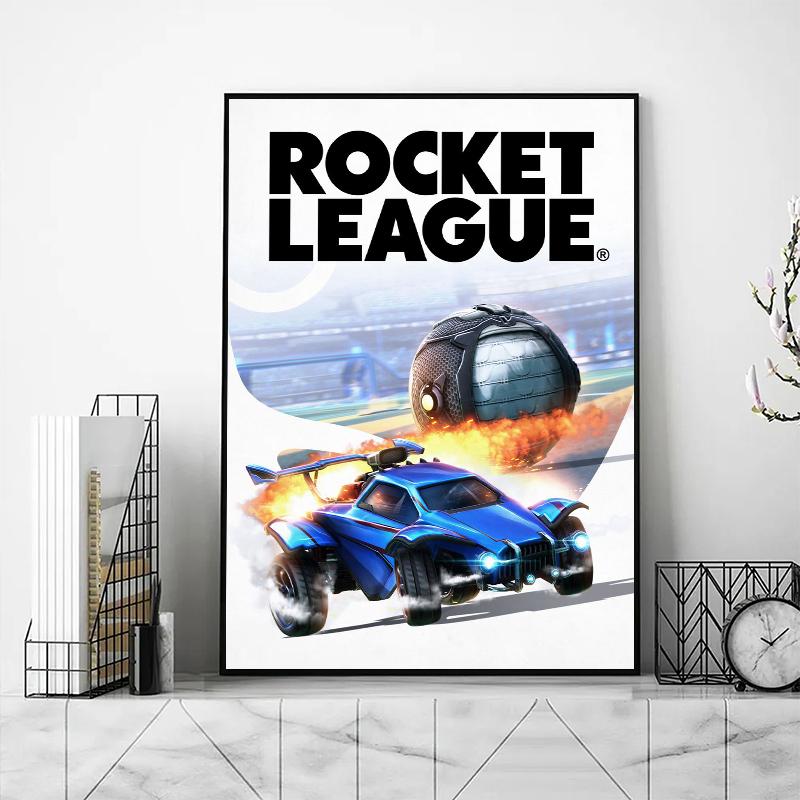 Rocket League Gioco Neon Auto da Corsa Poster e Stampe Stampa su Tela Arte Murale Moderna Immagine per Soggiorno Decorazioni per la Casa Regali