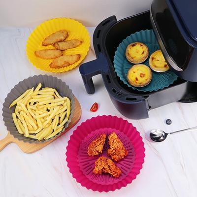 Round Shape Cold Heat Resistant Non-stick Baking Tray Silicone Pot Air Fryers Oven Cooking Tool Kitchen Accessories