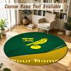 Round Rug Custom NameNorwich City Pattern Non Slip Carpet Home Floor Decor