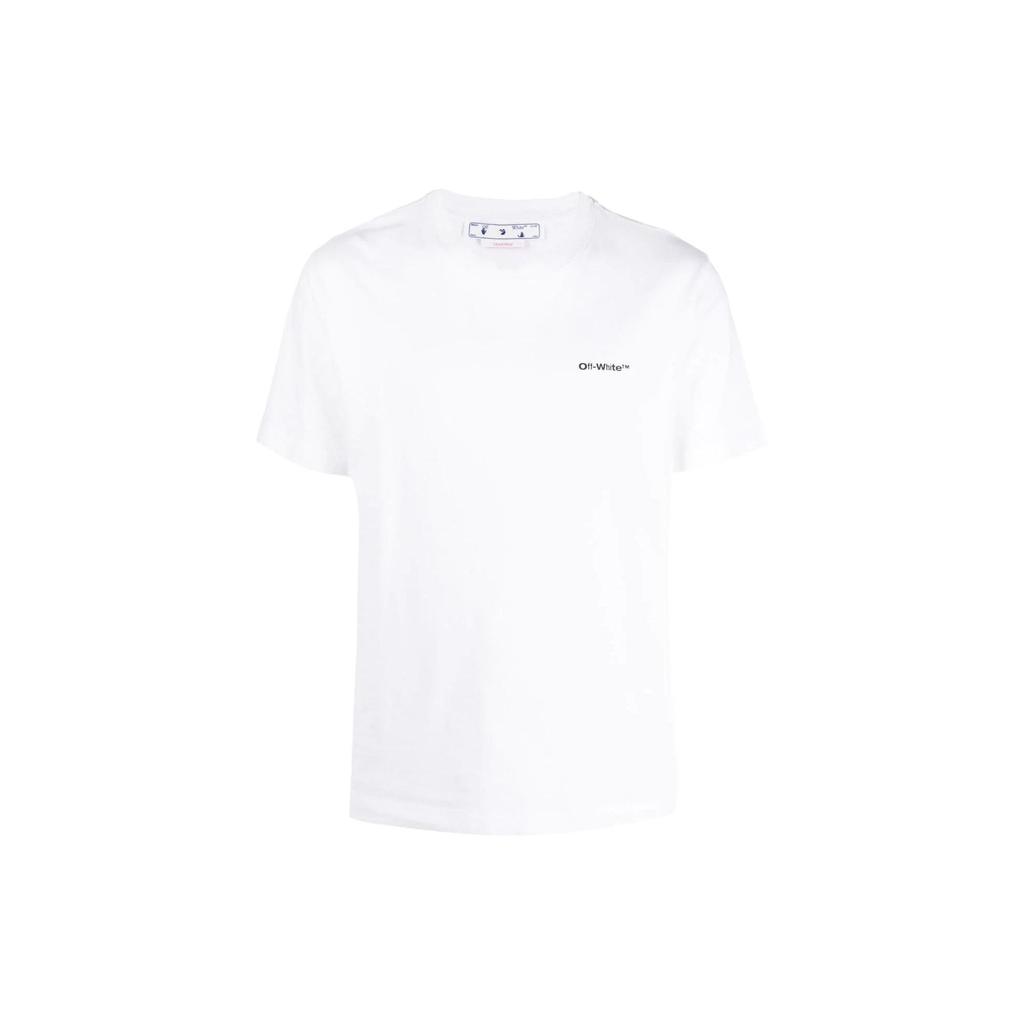 Off-White Wave Diag T-Shirt White Men Tops OMAA027F22JER0160110