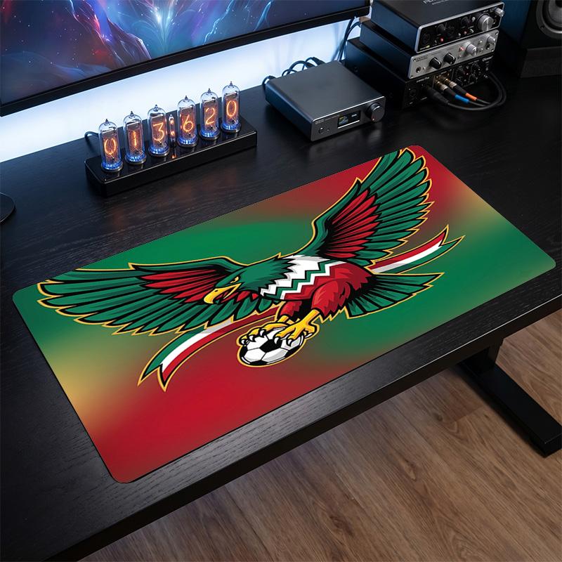Mexico footbal Crest Mouse Pad, Extended Non Slip Rubber Desk Mat for Gaming Office Laptop Fan Gift
