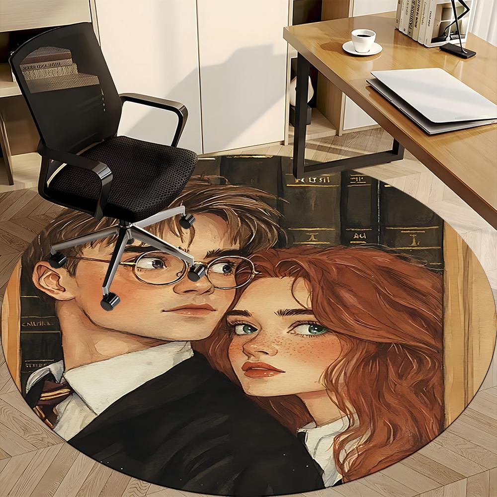 1pc Harry Potter Office Round Area Rug, Under Office Chairs Bedroom Living Room Home Decor, Available in Various Sizes
